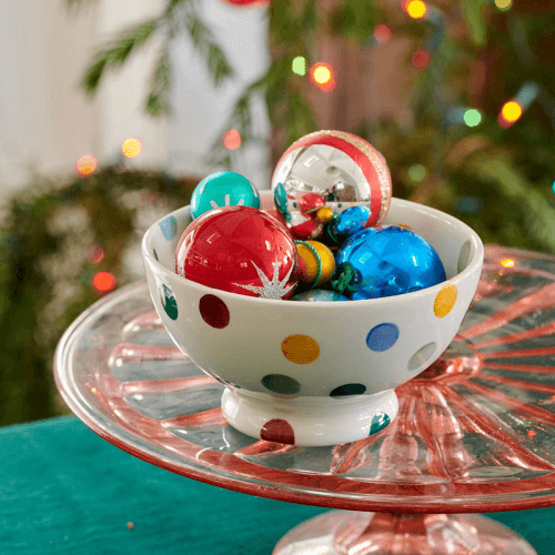 Image showing the Polka Dot French Bowl, D13.5cm, Cream product.