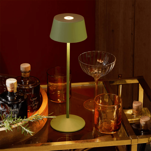 Image showing the Scoon Rechargable Lamp, H32cm, Watercress product.