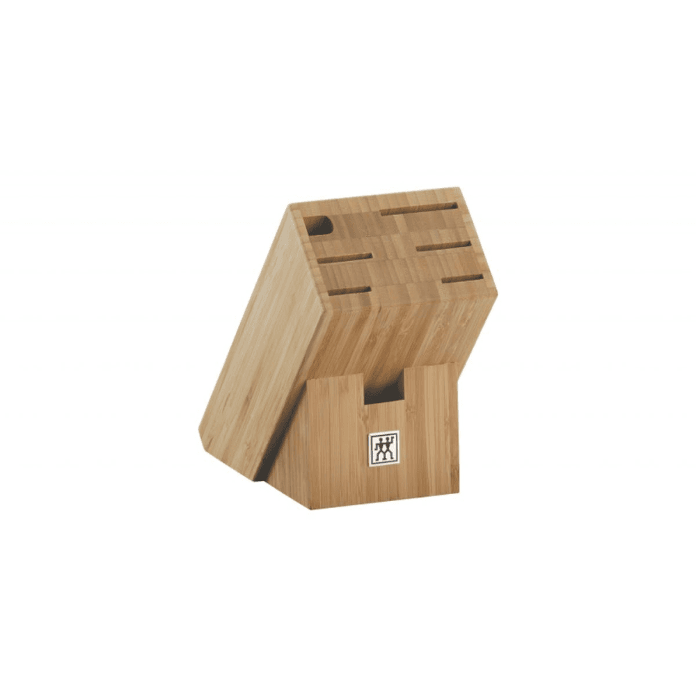 Knife block empty, 7 slot, Bamboo