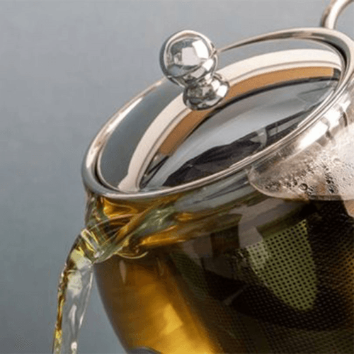 Image showing the Izmir La Cafetière Izmir Polished Steel Glass Infuser Teapots, Four Cup, 4 Cup, Polished Stainless Steel product.