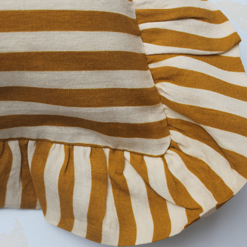 Candy Stripe Cushion Cover, 45 x 45 cm, Ochre