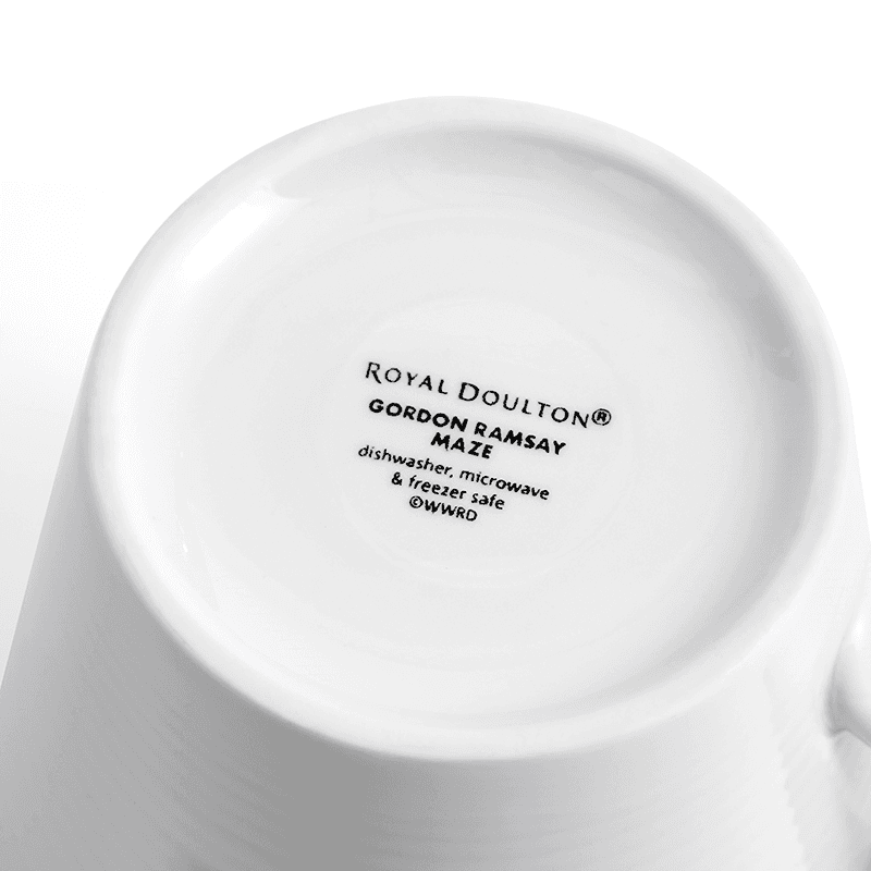 Gordon Ramsay Maze Set of 4 Mugs, 400ml, White