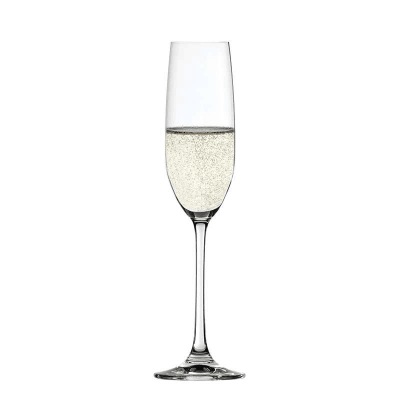 Salute Set of 4 Champagne Flutes, 210ml, Clear