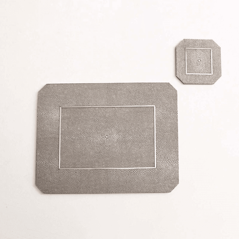 Otis Set of 4 Placemats, 20 x 30cm, Barley Shagreen