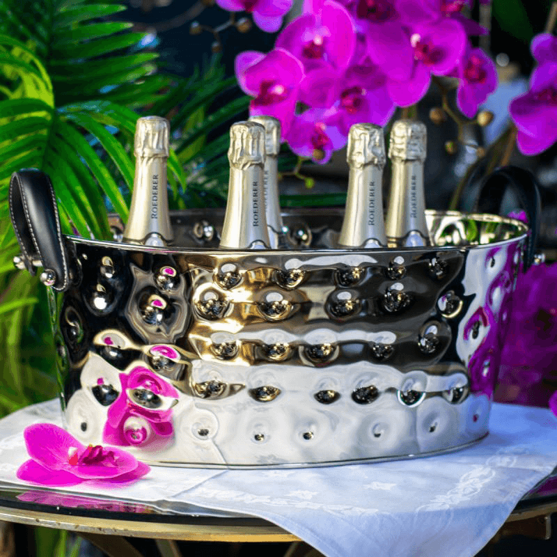 Polo Champagne Bath, L50 x W38 x H21.5cm, Silver