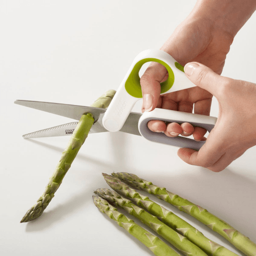 Image showing the PowerGrip Kitchen scissors, White/Green product.