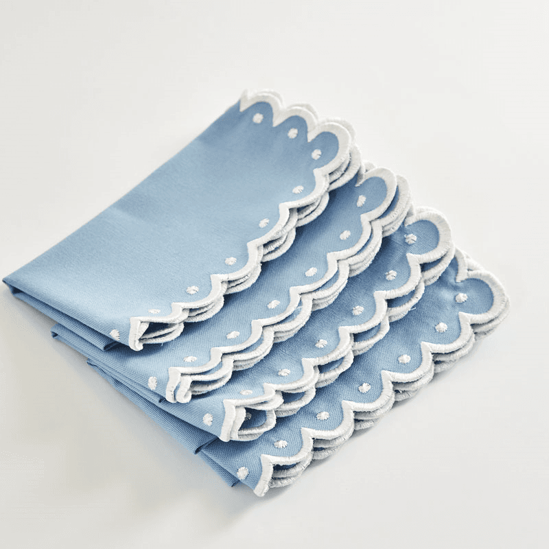 Daisy Set of 2 Placemat & Napkins, 40cm, Blue