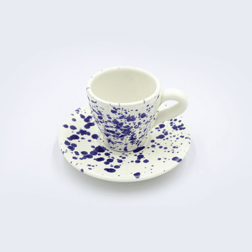 Image showing the Splatter Espresso Cup & Saucer, D6.5cm, Blueberry product.