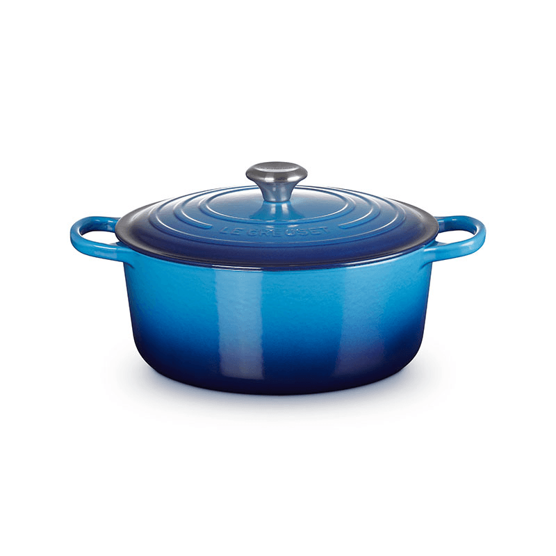 Signature Cast Iron Round Casserole, 28cm, Azure