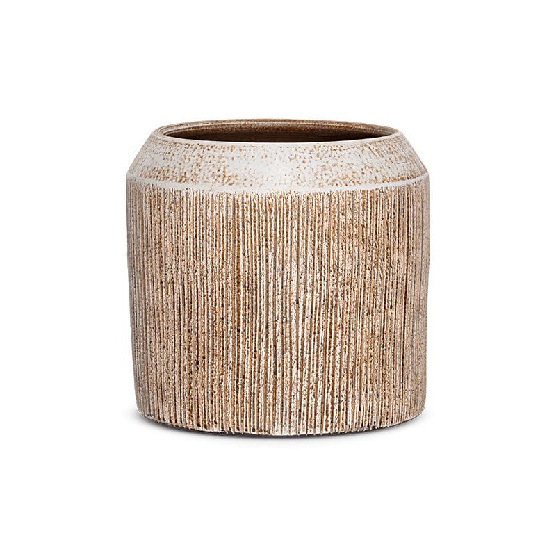 Kubo Ceramic Planter, H24cm, Terracotta