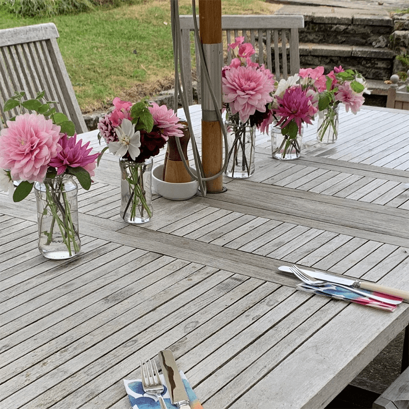 Orchid Rectangular Extending Table, L150-210cm, Teak