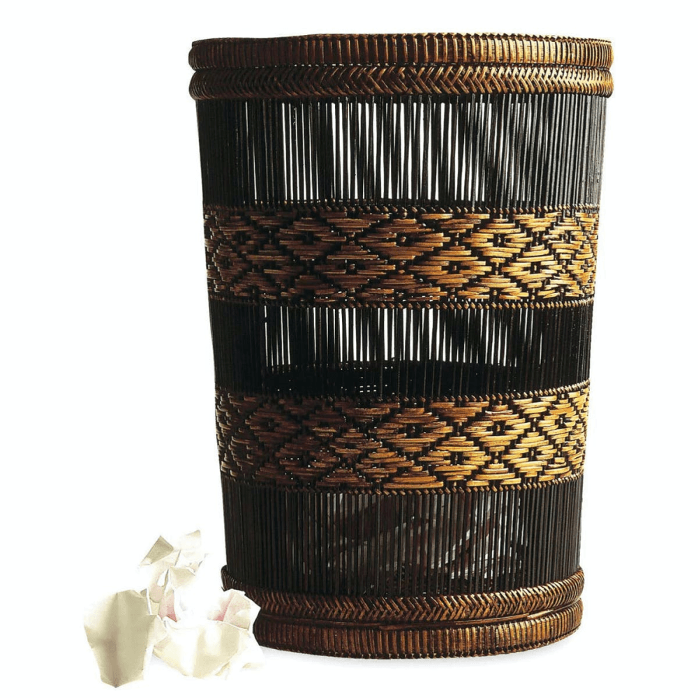 Rattan- Mandalay Waste paper basket, 25 x 35cm, Brown