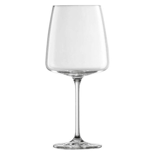 Image showing the Vivid Senses Set of 2 Crystal Burgundy Red Wine Glasses, 710ml, Clear product.
