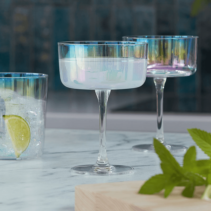 Iridescence Set of 2 Champagne/Cocktail Glasses, 230ml, Mother of Pearl