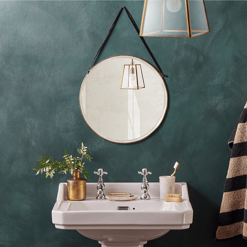 Bevelled Luxor Mirror, 40cm, Metal