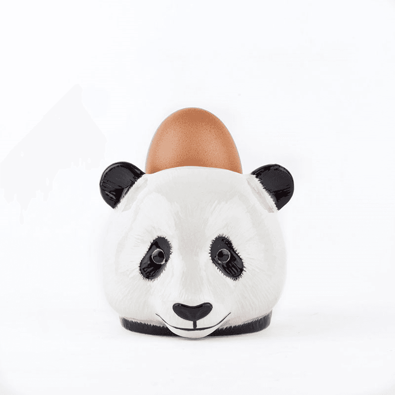 Panda Egg Cup, H7.5cm, Black & White