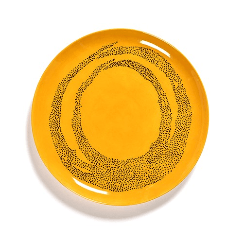 Image showing the Ottolenghi Medium serving platter, D35, Yellow And Black product.
