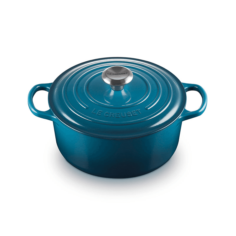 Signature Cast Iron Round casserole, Dia24cm - 4.2L, Deep Teal