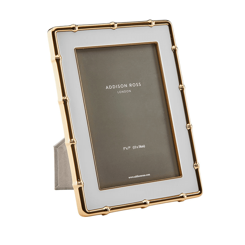 Gold Bamboo Photo Frame, 5x7", White