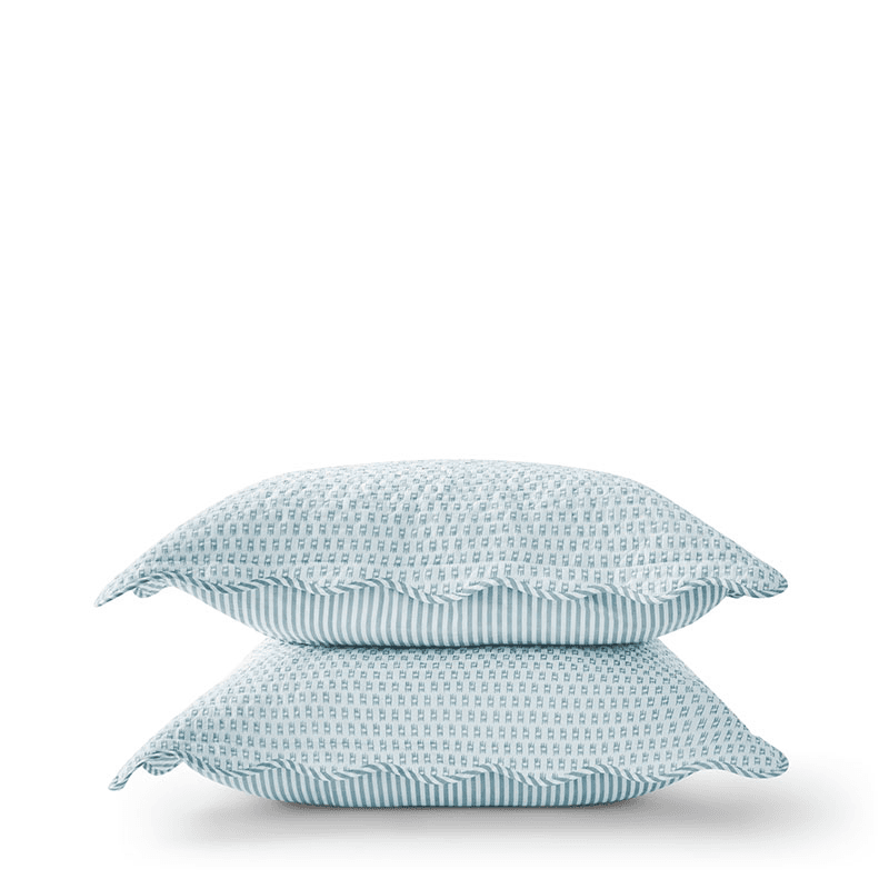 Victoria Pair of Cushions, 65 x 65cm, Blue
