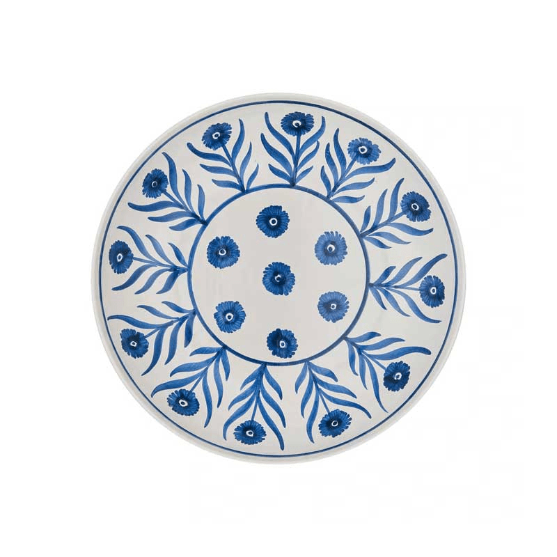 Summer Flower Salad Bowl, 36cm, Blue