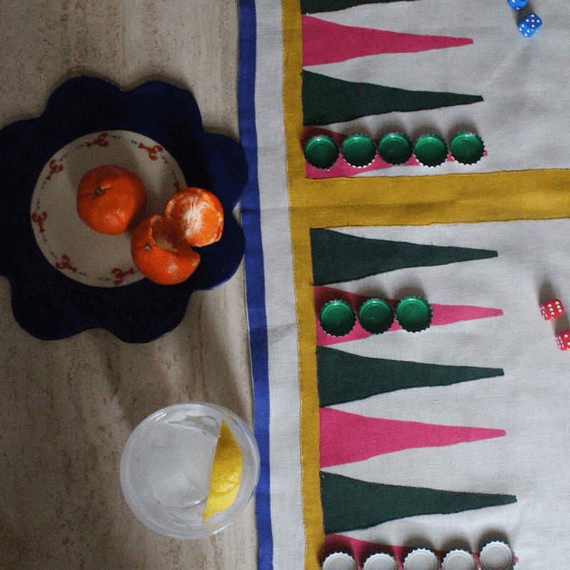 Backgammon Teatowel, 50 x 70 cm
