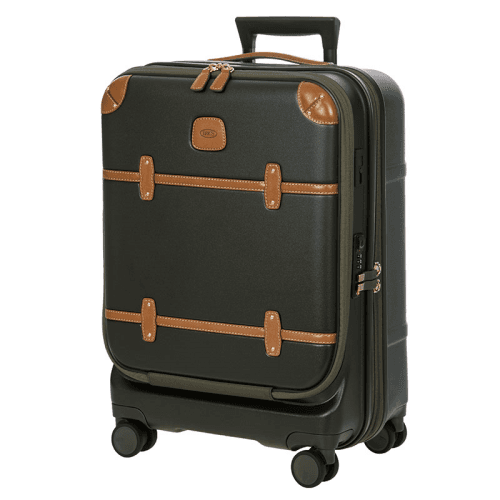 Image showing the Bellagio Carry-On Suitcase with Front Pocket, H55 x L38 x W23/27cm, Olive product.