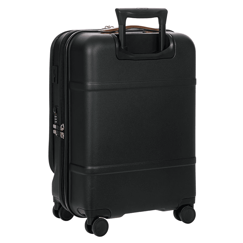 Bellagio Carry-On Suitcase with Front Pocket, H55 x L38 x W23/27cm, Black