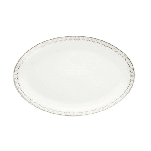 Image showing the Malmaison Impériale Oval Platter, L28cm, Platinum product.