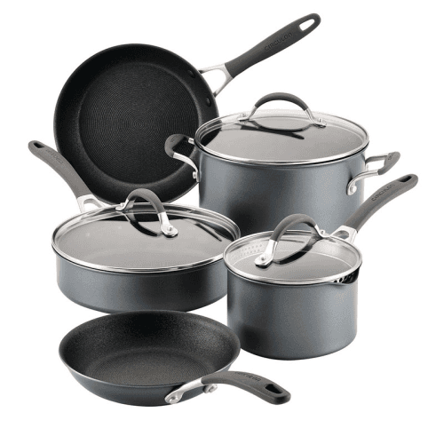Image showing the A1 Non-Stick 5 Piece Pan Set, Grey product.