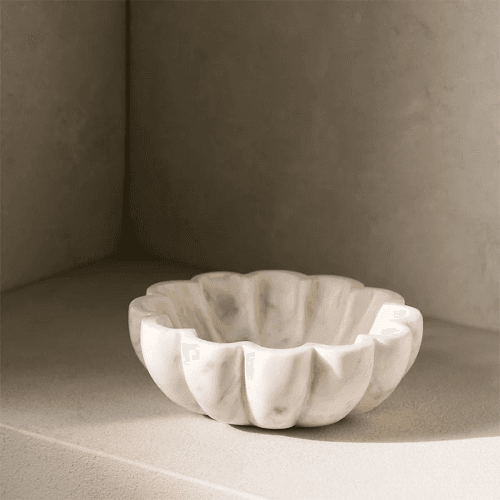 Image showing the Larton Scalloped Bowl, D15cm, Marble product.