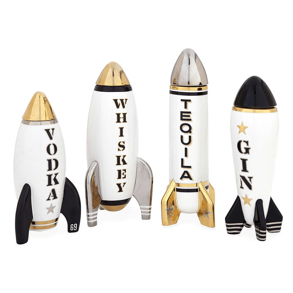 Rocket Tequila Decanter, Metallic
