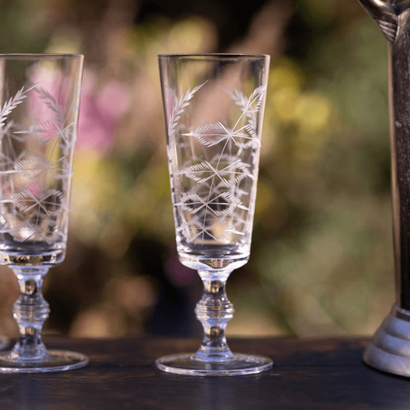 Fern Champagne Flute, Set of Four, 180ml