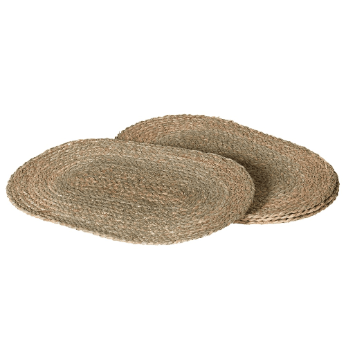 Image showing the Oval Set of 4 Placemats, 28.5 x 46cm, Sea Grass product.