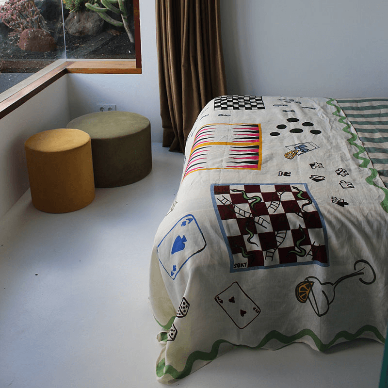 Games Tablecloth, 240 x 140cm, Multi