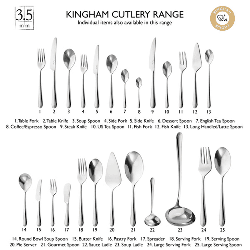 Kingham Set of 4 long handled spoons