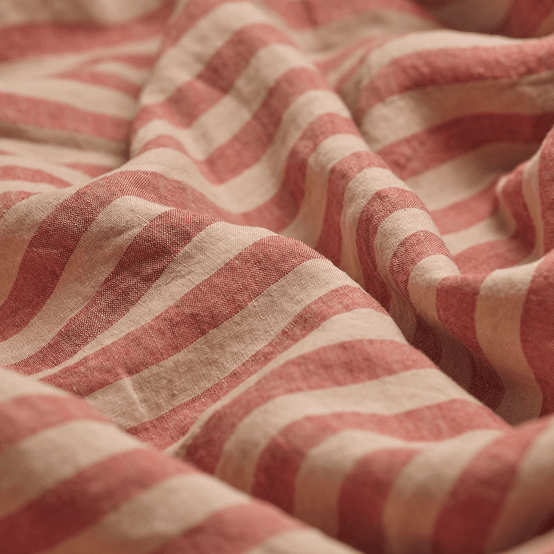 Pembroke Stripe Pillowcases, Standard, Sandstone Red
