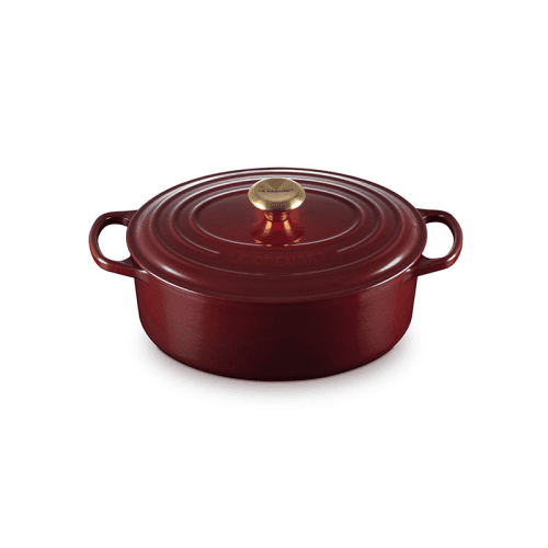Image showing the Signature Cast Iron Oval Casserole, 29cm, Garnet product.