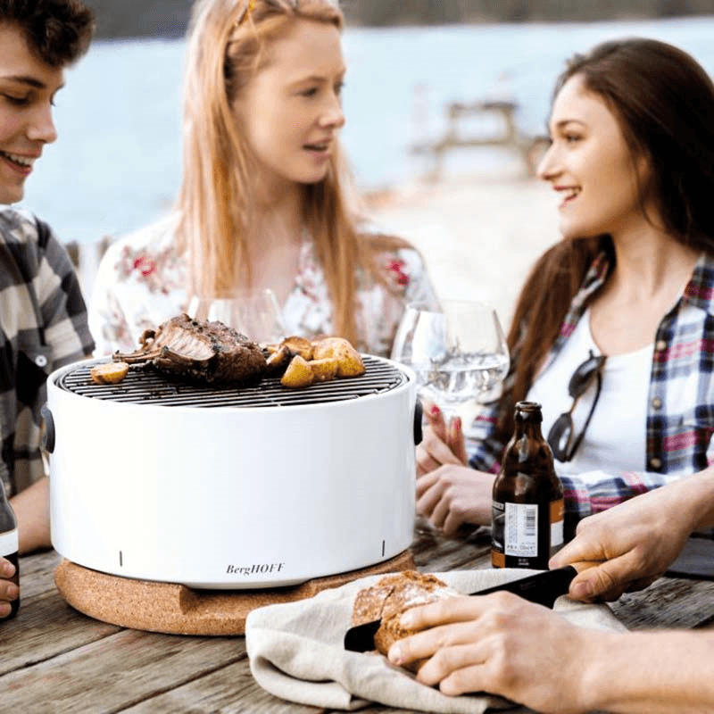 Leo Table Grill H28 x W7.6cm, White, White