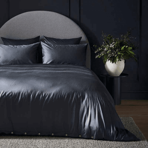 Image showing the Luxe Cotton Double Duvet Cover, Ink product.