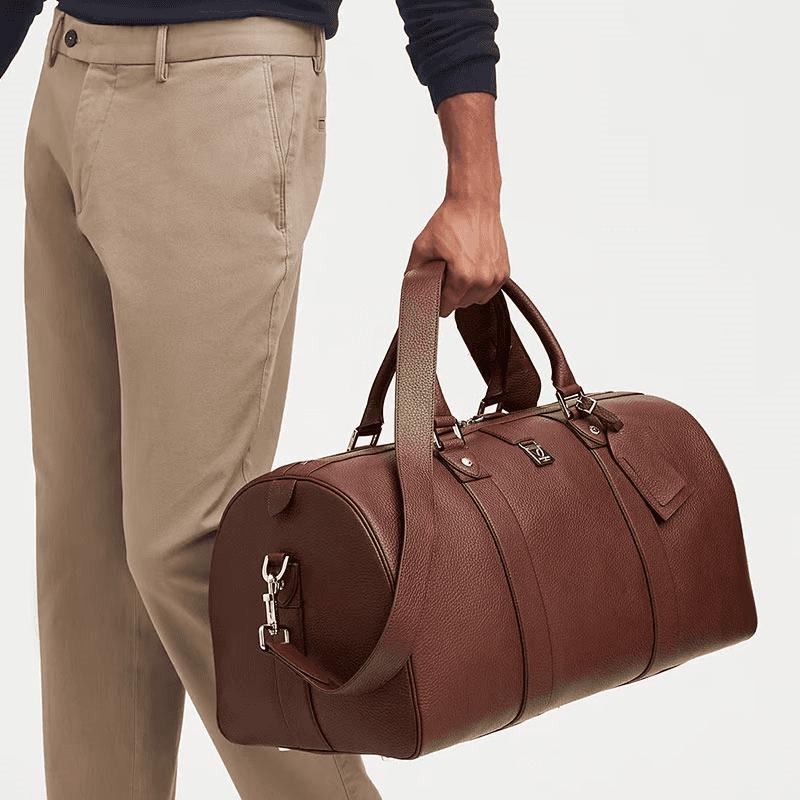 Boston Travel Bag, Tobacco Pebble