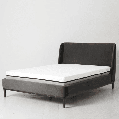 Image showing the Bed 02 Velvet Double Frame, Charcoal product.