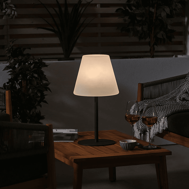 Outdoor Table Lamp, H50cm, Grey