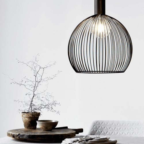 Image showing the Aver Pendant, H45.5cm, Black product.
