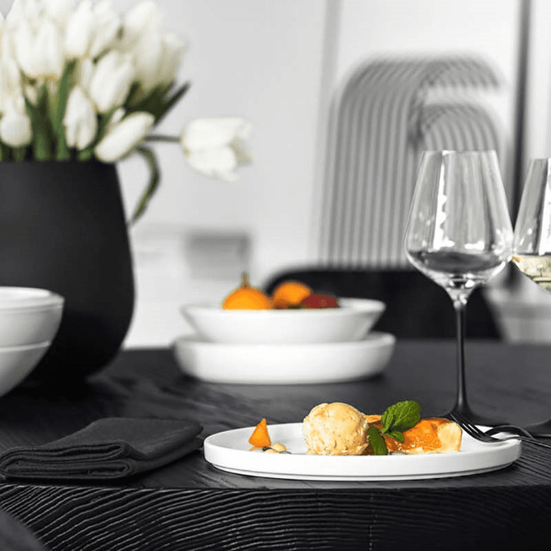 Iconic La Boule Stacking 7 Piece Plate & Bowl Set, D23cm, White