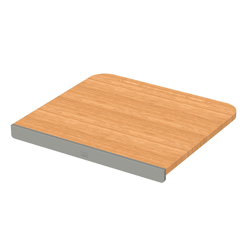 Leo Balance Cutting Board with Tablet Stand, Grey Bamboo