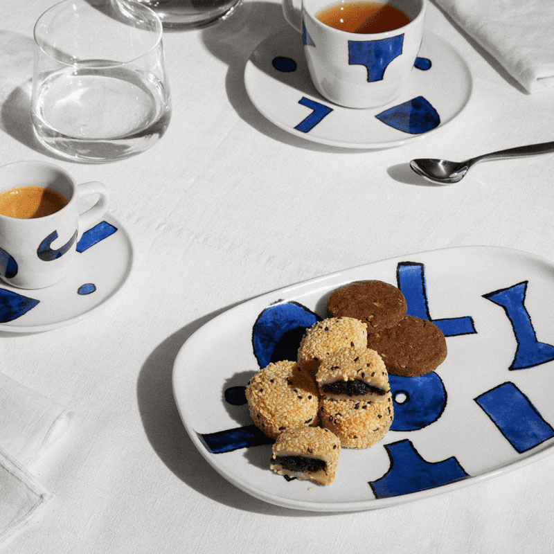 Itsumo Yunoki Serving Platter, W36 x L25cm, Blue