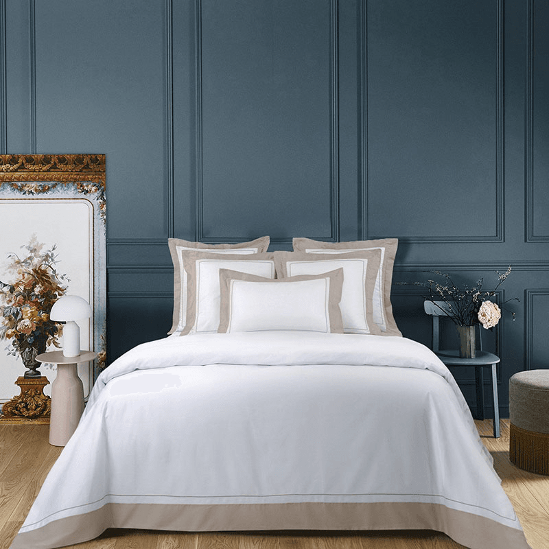 Lutece - 300 Thread Count Egyptian Cotton Sateen King pillowcase, 50 x 90cm, Pierre