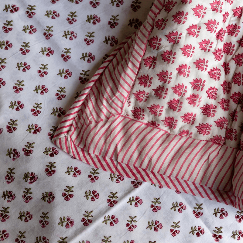 Ditsy King Size Duvet Cover, Pink