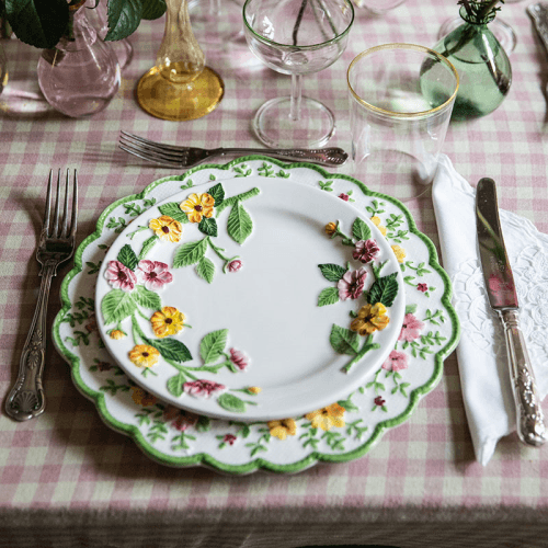 Image showing the Rae Rose Set of 4 Side Plates, D22cm, Green product.
